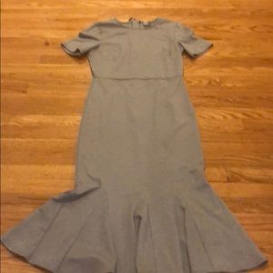 ASOS Gray Knit Midi Dress